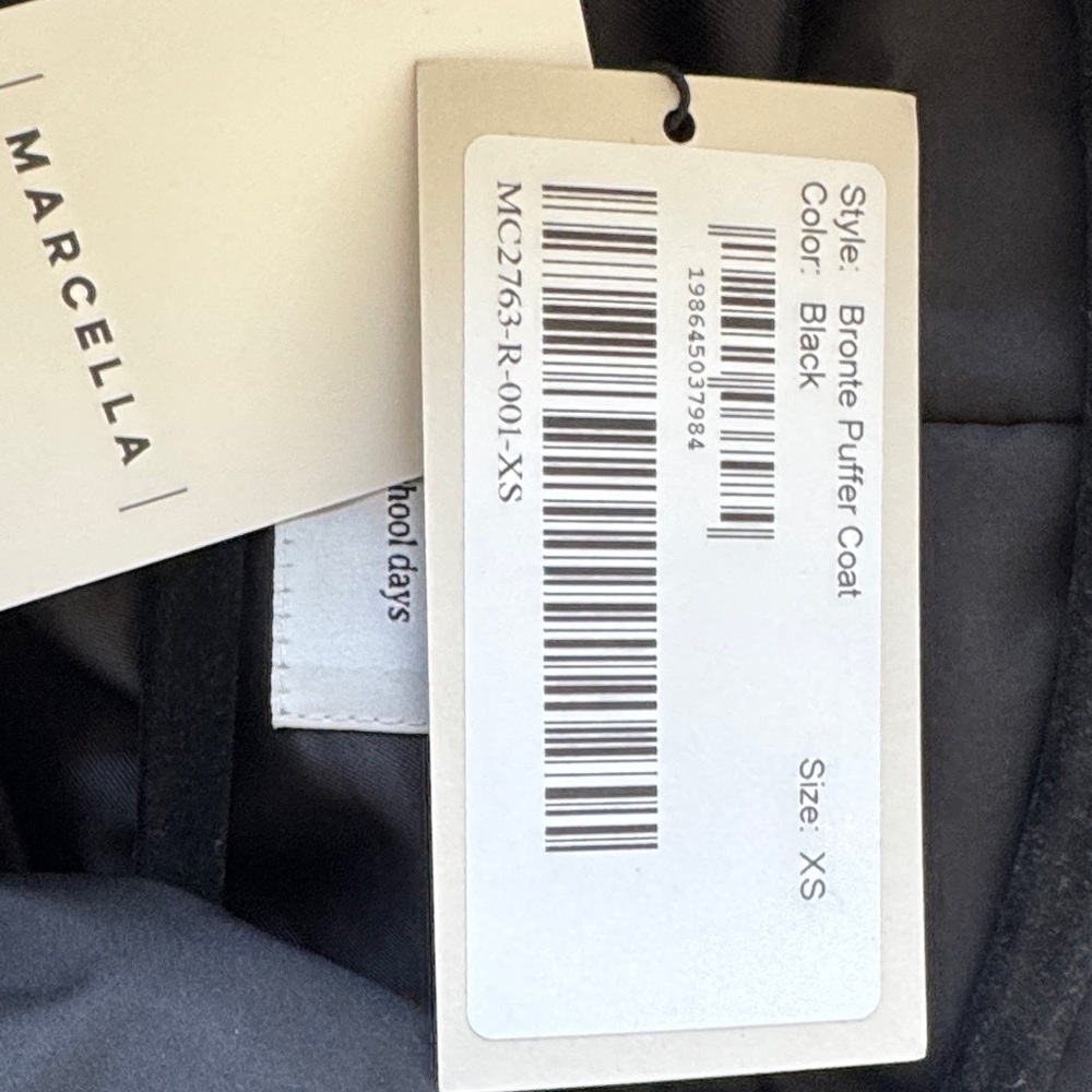NWT Marcella Women's Black Puffer Coat - Picture 6 of 6